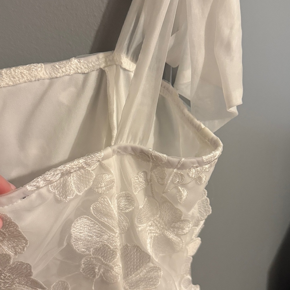 Lulus White Floral Mini Dress - Picture 7 of 9
